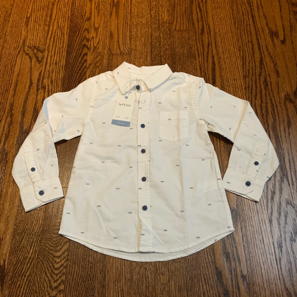 NWT Lefties Button Down Printed Oxford Shirt